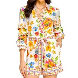 Floral Print Jumpsuit - Multicolor